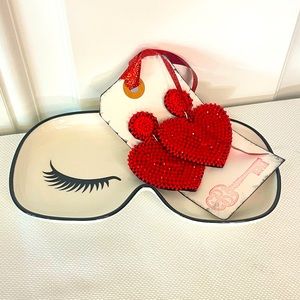 ❤️❤️RED SEQUIN HEART EARRINGS